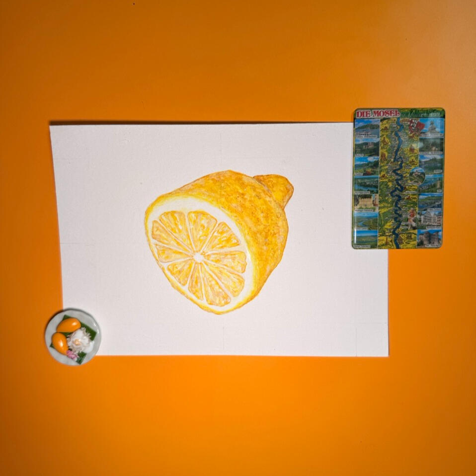 Lemon, Watercolor on Paper